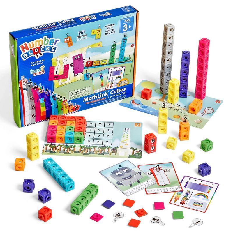slide 1 of 7, Numberblocks MathLink Cubes 1-10 Activity Set, 1 ct