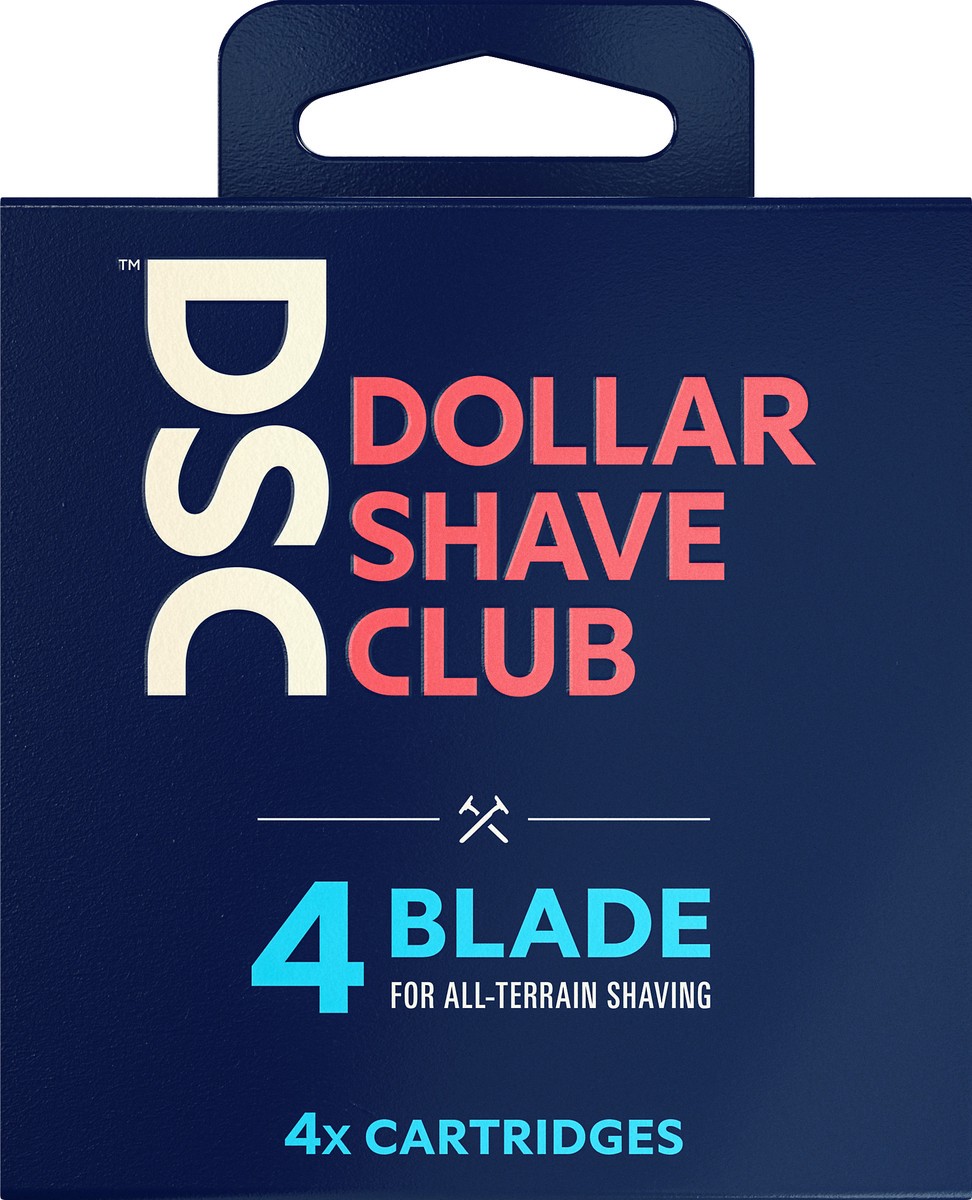 slide 2 of 3, Dollar Shave Club 4-Blade Razor Refill Cartridges, 4 ct