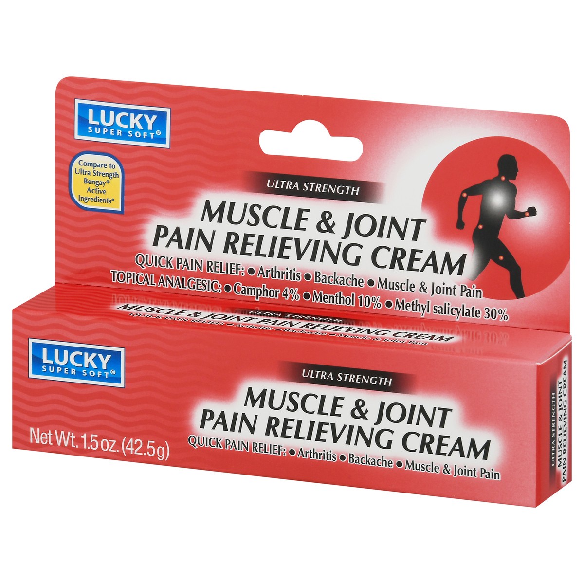 slide 7 of 13, Lucky Super Soft Ultra Strength Muscle & Joint Pain Relieving Cream 1.5 oz, 1.5 oz