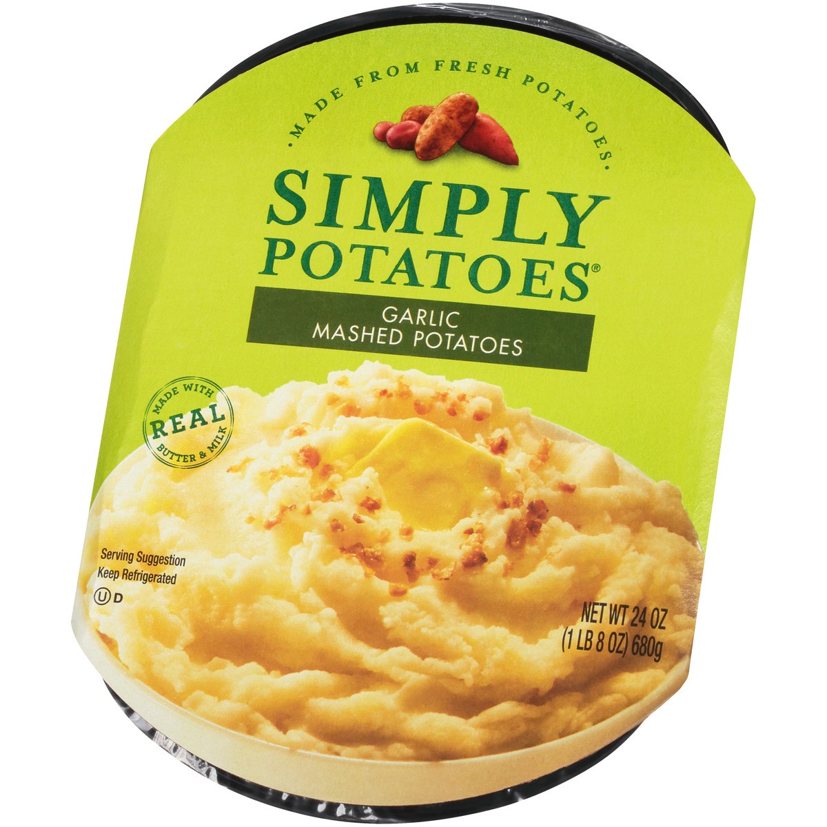 slide 1 of 9, Simply Potatoes Garlic Mashed Potatoes, 24 oz