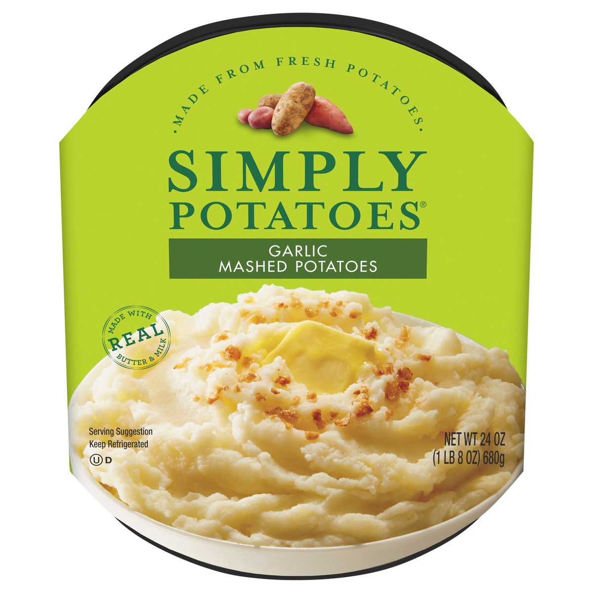 slide 1 of 9, Simply Potatoes Garlic Mashed Potatoes, 24 Oz, Pack of 1, 24 oz