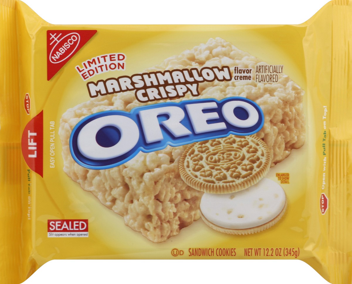 slide 5 of 6, Nabisco Limited Edition Marshmallow Crispy Creme Oreo Sandwich Cookies, 12.2 oz