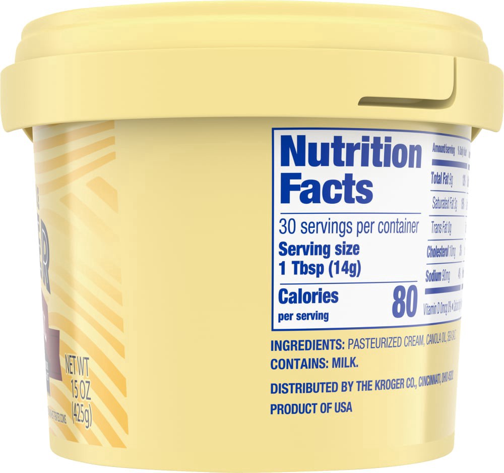 slide 4 of 5, Kroger Spreadable Butter With Canola Oil, 15 oz