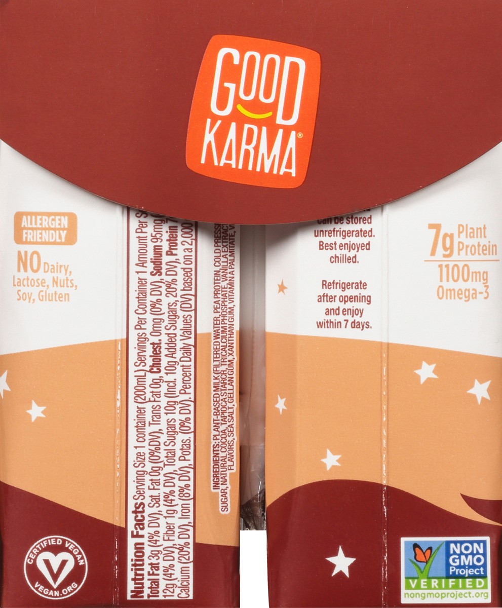 slide 7 of 9, Good Karma Plant-Based 6 Pack Chocolate Milk Alternative 6 ea, 6 ct; 6.75 fl oz