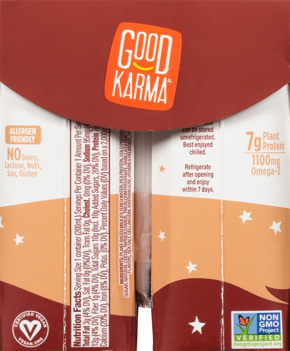 slide 8 of 9, Good Karma Plant-Based 6 Pack Chocolate Milk Alternative 6 ea, 6 ct; 6.75 fl oz