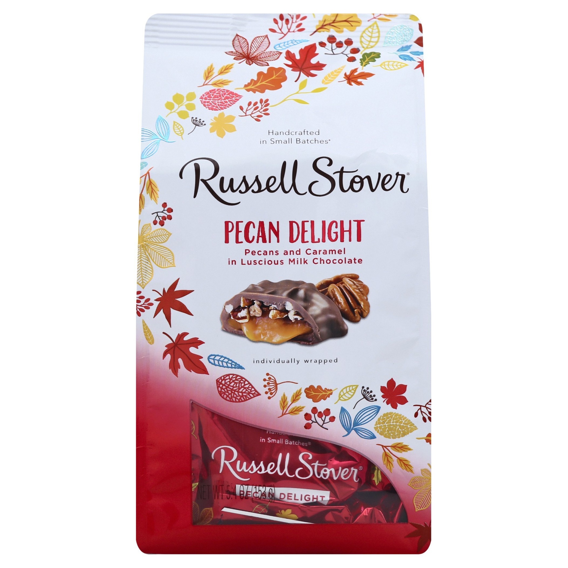 slide 1 of 6, Russell Stover Pecan Delight Mini Fall Gusset, 5.4 oz