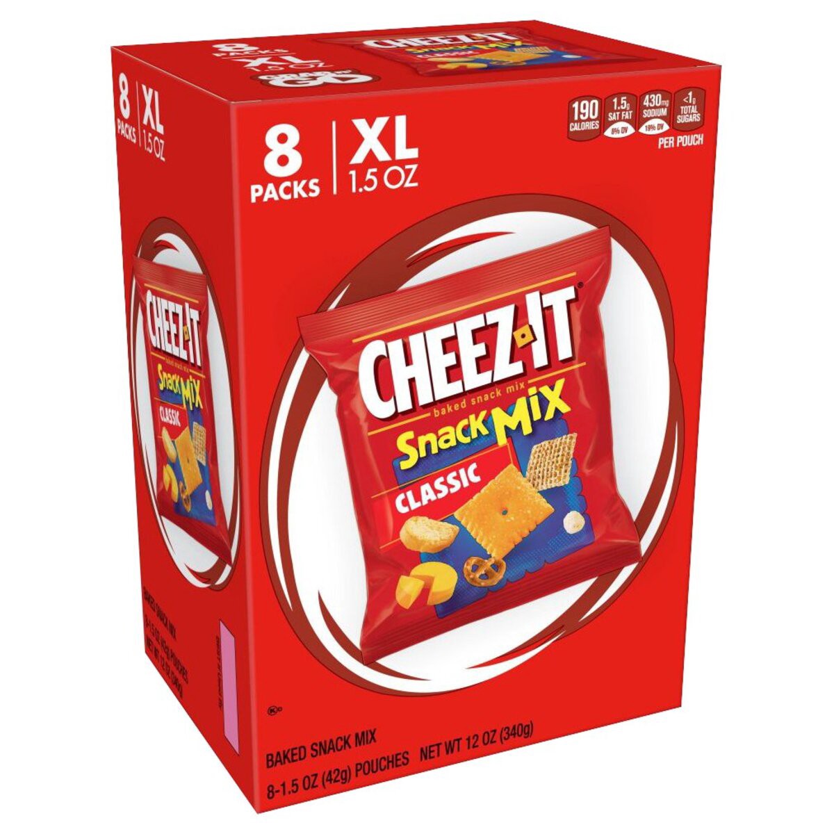 slide 1 of 10, Cheez-It Baked Snack Mix, 12 oz