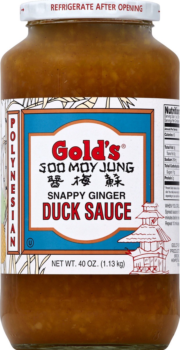 slide 2 of 2, Gold's Polynesian Style Snappy Ginger Duck Sauce, 40 oz