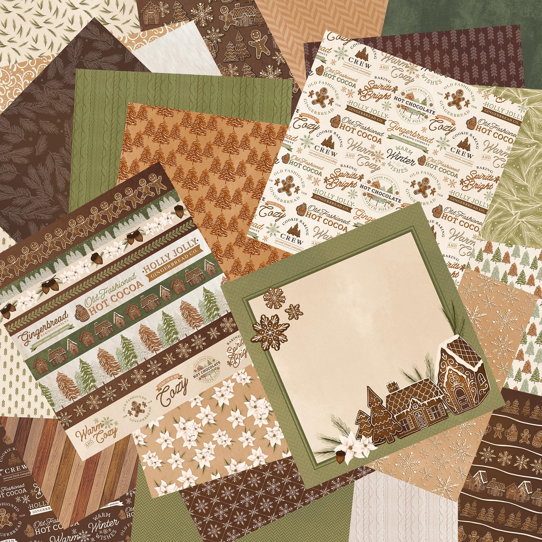 slide 2 of 3, 6" X 6" Gingerbread Forest Double-Sided Paper Pad, 24 Sheets By Recollections, 6 in x 6 in
