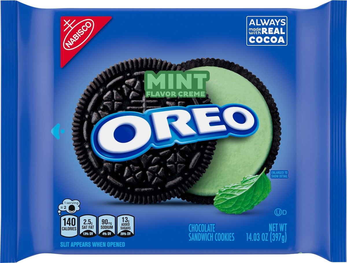 slide 11 of 15, Oreo Mint Sandwich Cookies, 14.3 oz