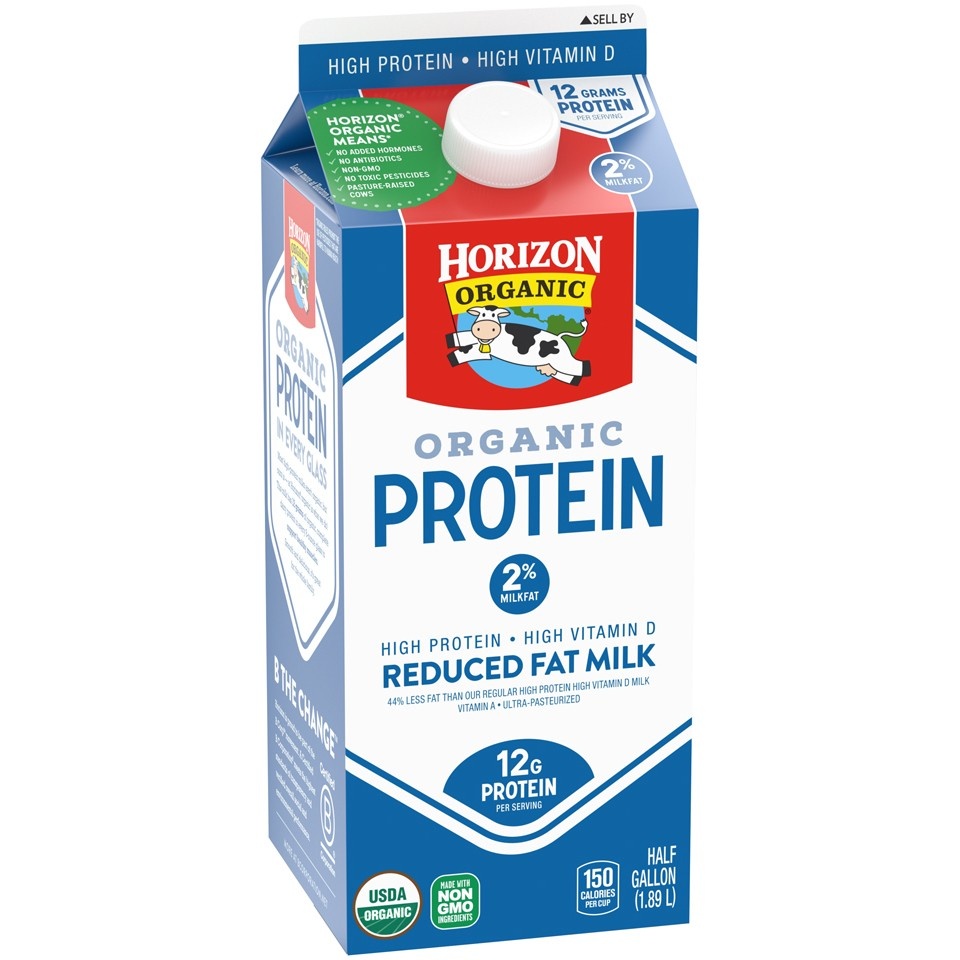 slide 1 of 1, Horizon Organic Ultra Pastuerized 2% Protein Milk, 1/2 gal