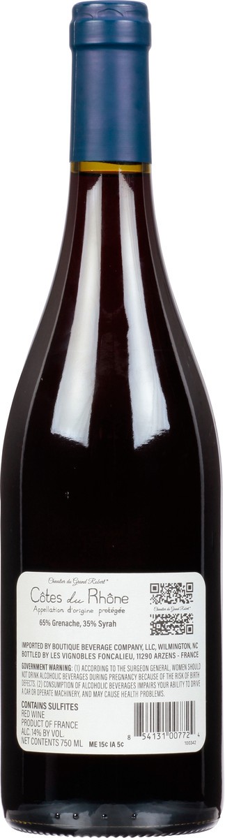 slide 3 of 10, CGR Cotes Du Rhone Chevalier Du Grand Rouge Red Wine, 750 ml