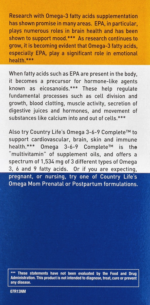 slide 5 of 5, Country Life Omega 3 Mood Softgels, 90 ct
