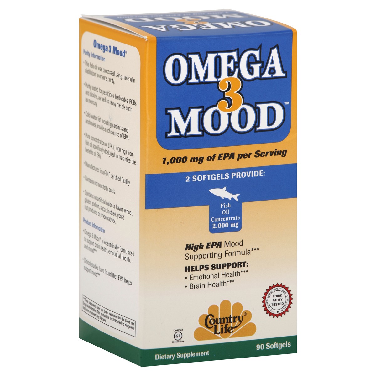 slide 4 of 5, Country Life Omega 3 Mood Softgels, 90 ct