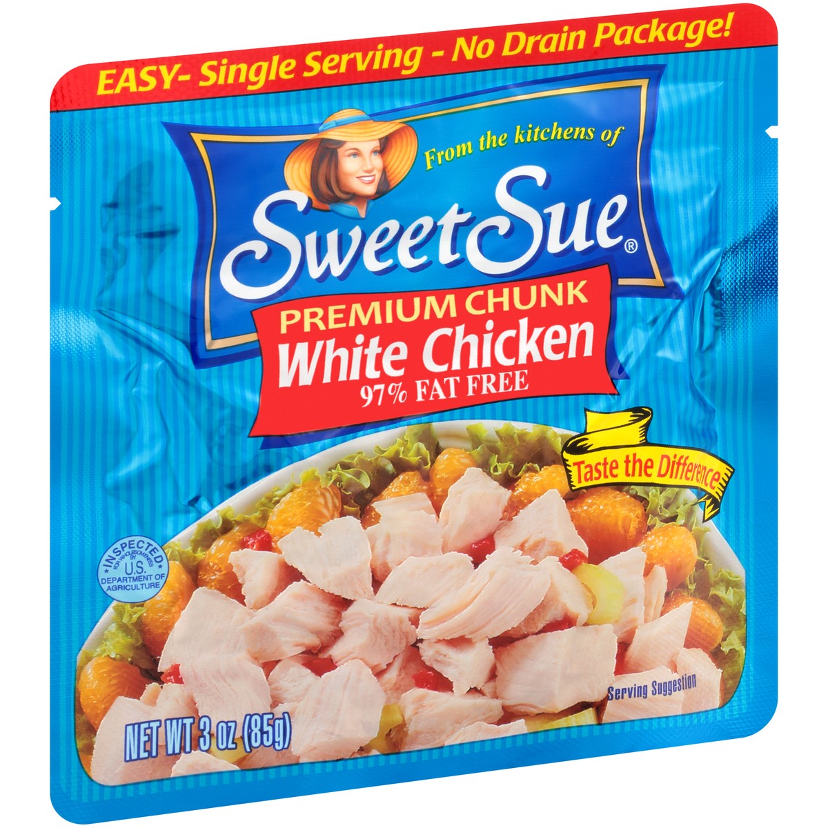 slide 2 of 11, Sweet Sue Premium Chunk White Chicken Breast 3 oz. Pouch, 3 oz