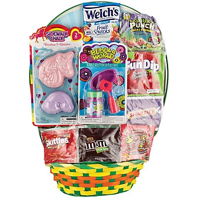 slide 1 of 1, Wonder Treats Girls Unicorn Bubbles Easter Gift Basket, LG