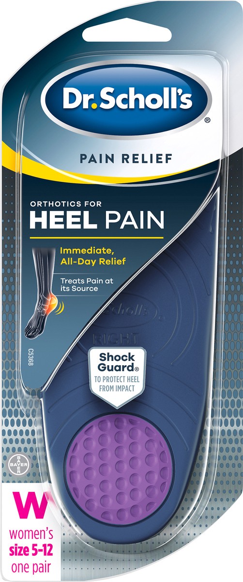 slide 2 of 3, Dr. Scholl's Women's Heel Pain Relief Orthotics, 1 pair