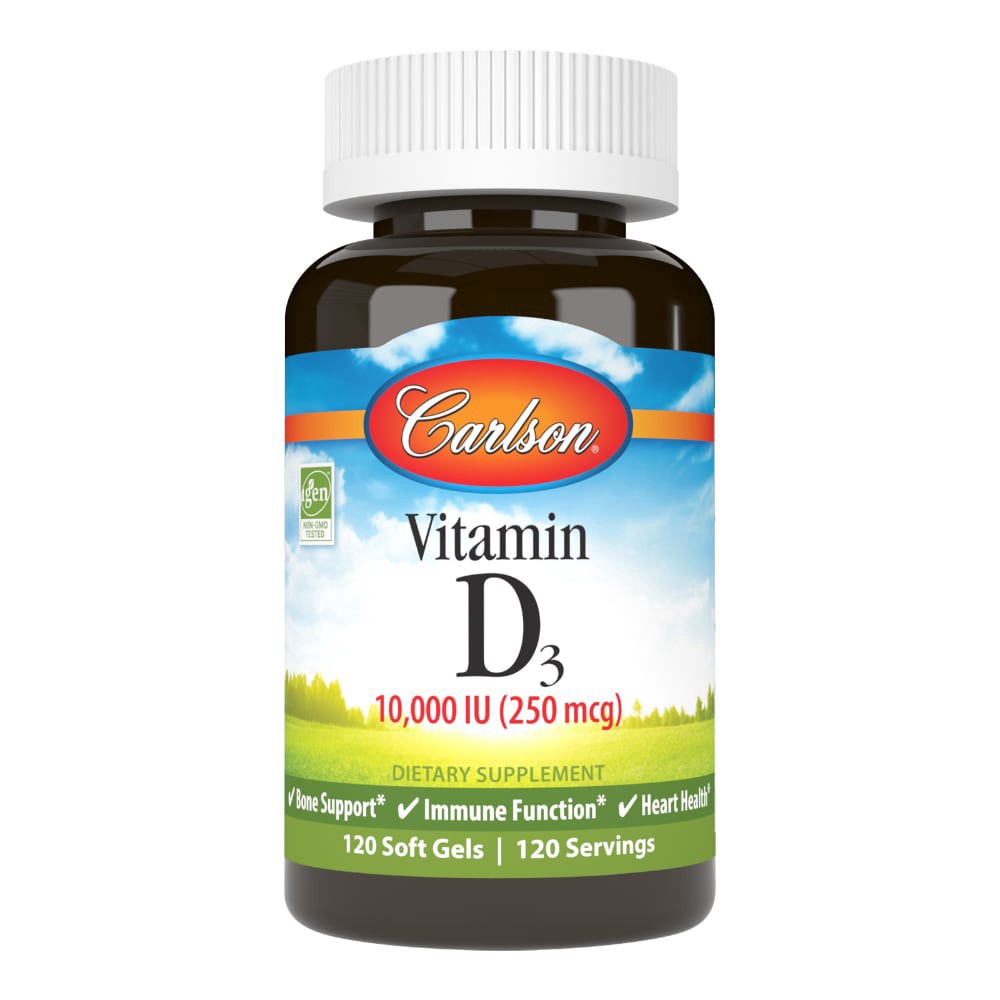 slide 3 of 3, Carlson Vitamin D3 Soft Gels, 120 ct