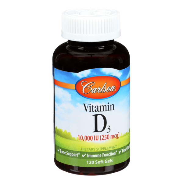 slide 1 of 1, Carlson Vitamin D3 Soft Gels, 120 ct; 10000 iu