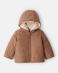 Carter's Baby Boy Hooded Midweight Jacket - Brown Brown 3M