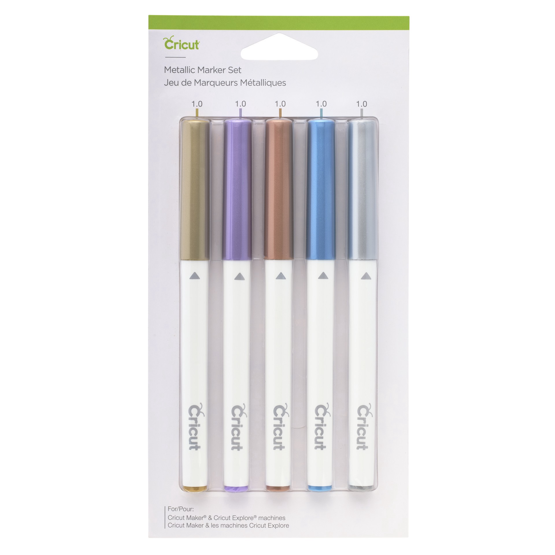 slide 4 of 4, Cricut Metallic Med Point Pen Set, 5 Pieces, 5 ct