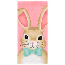 Meijer Corporate Seasonal Mcs Easter Bow Boy Bunny Fiber Reactive Kitchen Towel, 16 In X 25 In