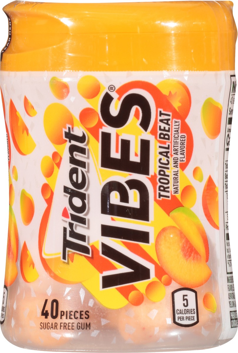 slide 3 of 6, Trident Vibes Tropical Beat Gum, 40 ct