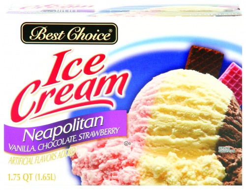 slide 1 of 1, Best Choice Neapolitan Ice Cream, 56 fl oz