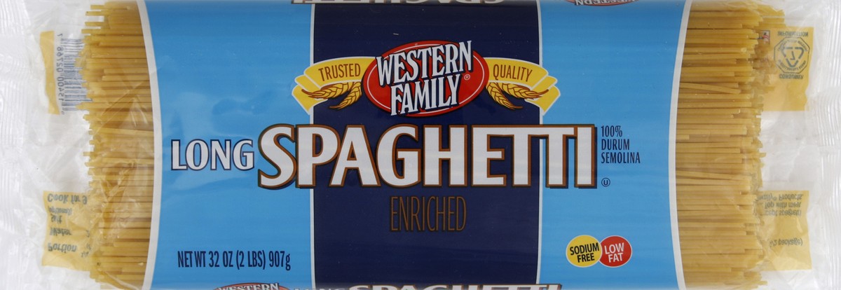 slide 4 of 5, Western Family Long Spaghetti Noodles, 32 oz