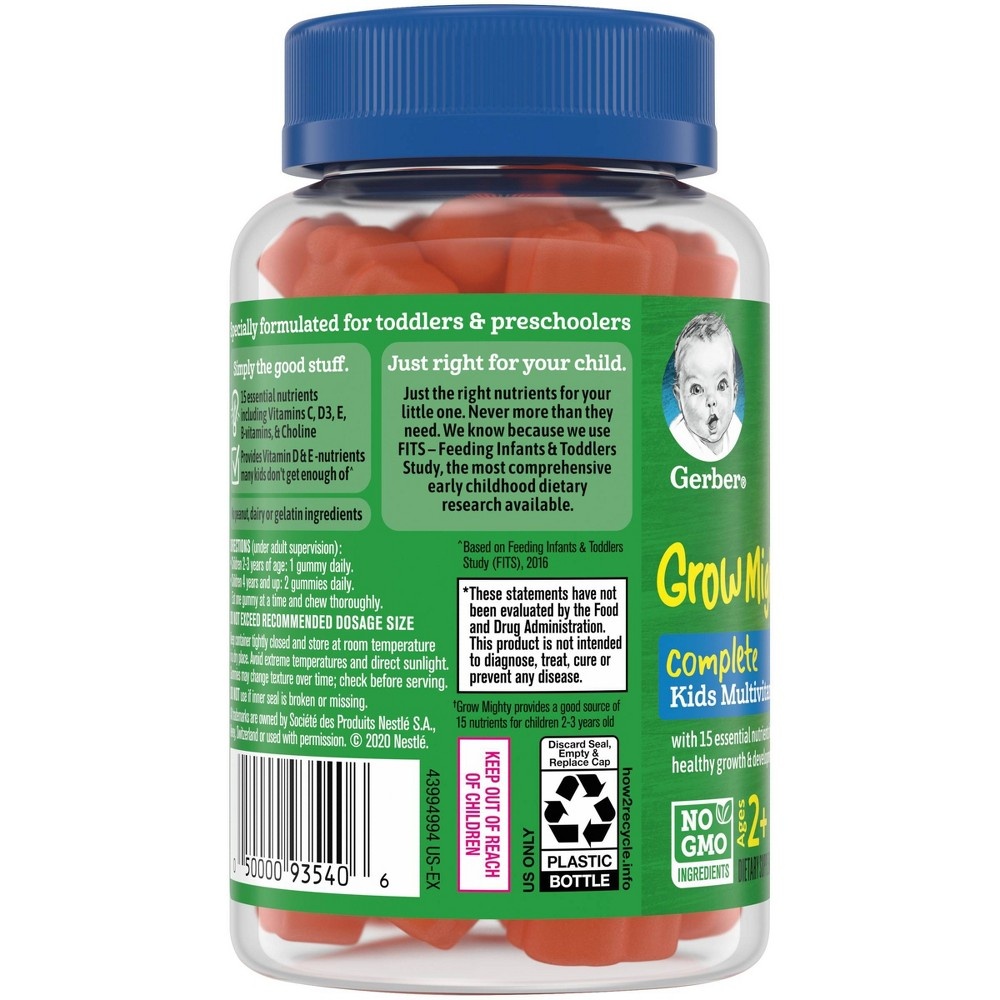 slide 4 of 8, Gerber Grow Mighty Complete Kids Multivitamin Gummies, 60 ct