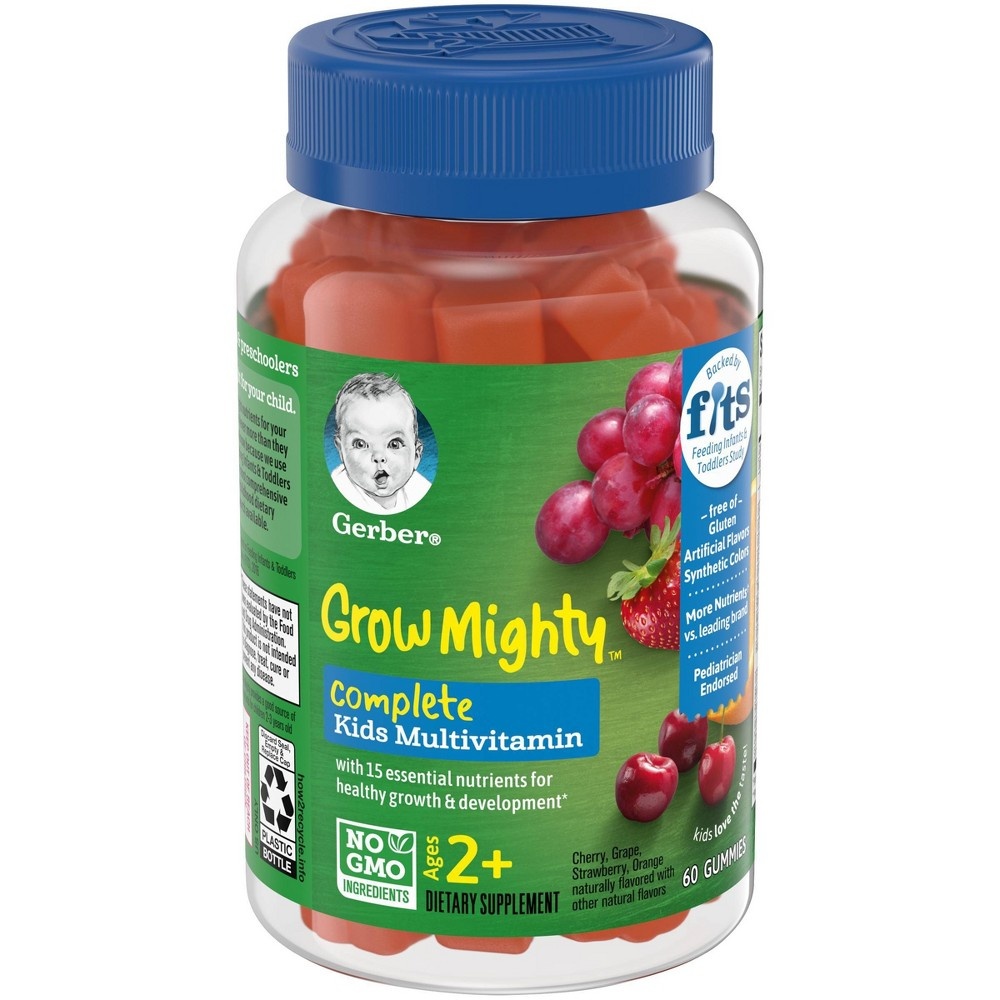 slide 6 of 8, Gerber Grow Mighty Complete Kids Multivitamin Gummies, 60 ct