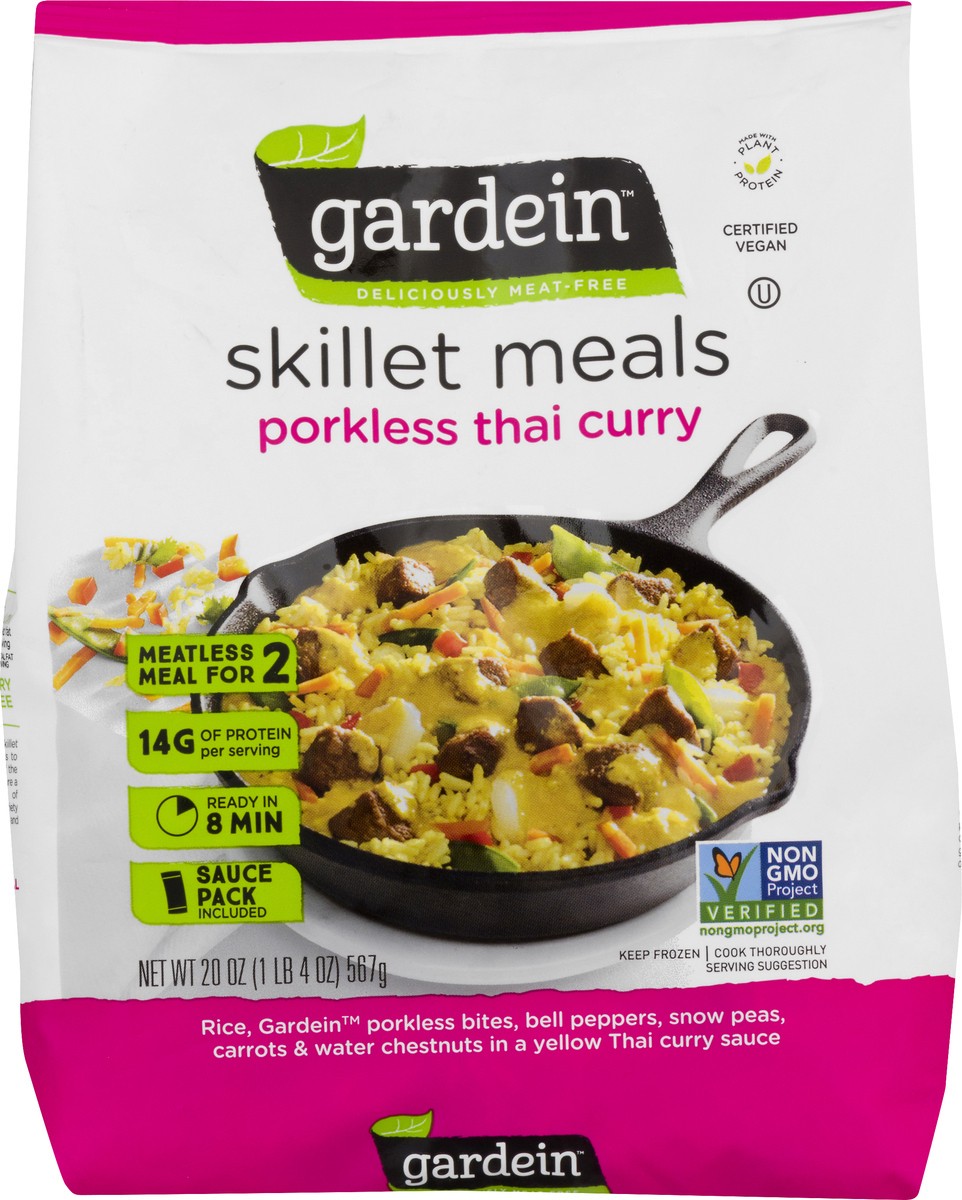 slide 1 of 13, Gardein Porkless Thai Curry Skillet Meal 20 oz, 20 oz