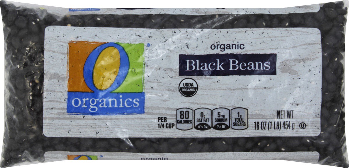 slide 5 of 5, O Organics Organic Beans Black, 16 oz