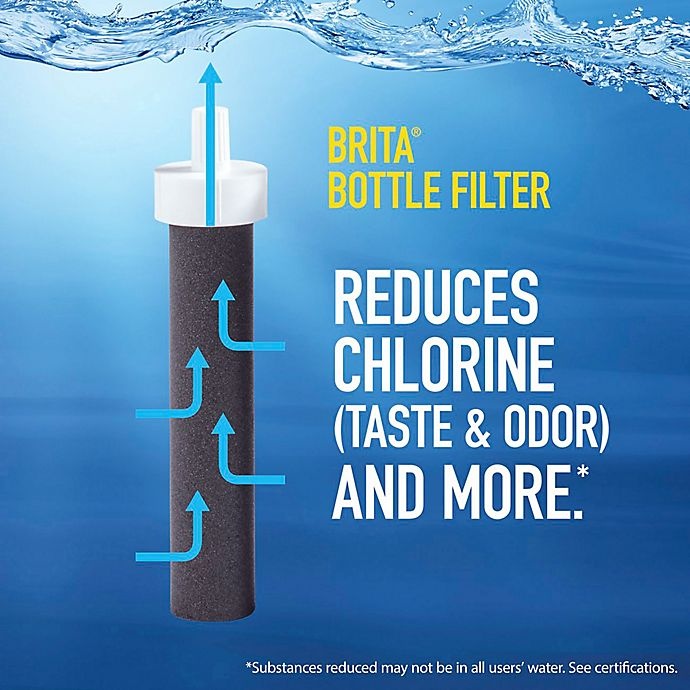 slide 3 of 8, Brita Premium Filtering Stainless Steel Water Bottle, 20 oz