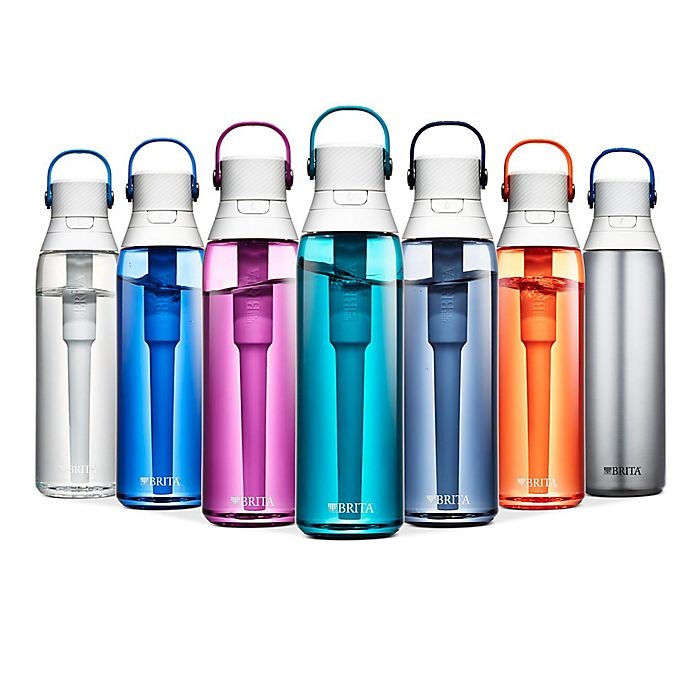 slide 6 of 8, Brita Premium Filtering Stainless Steel Water Bottle, 20 oz