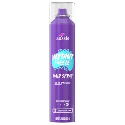 Aussie Instant Freeze Hair Spray for Curly Hair, Straight Hair, and Wavy Hair, 10 oz
