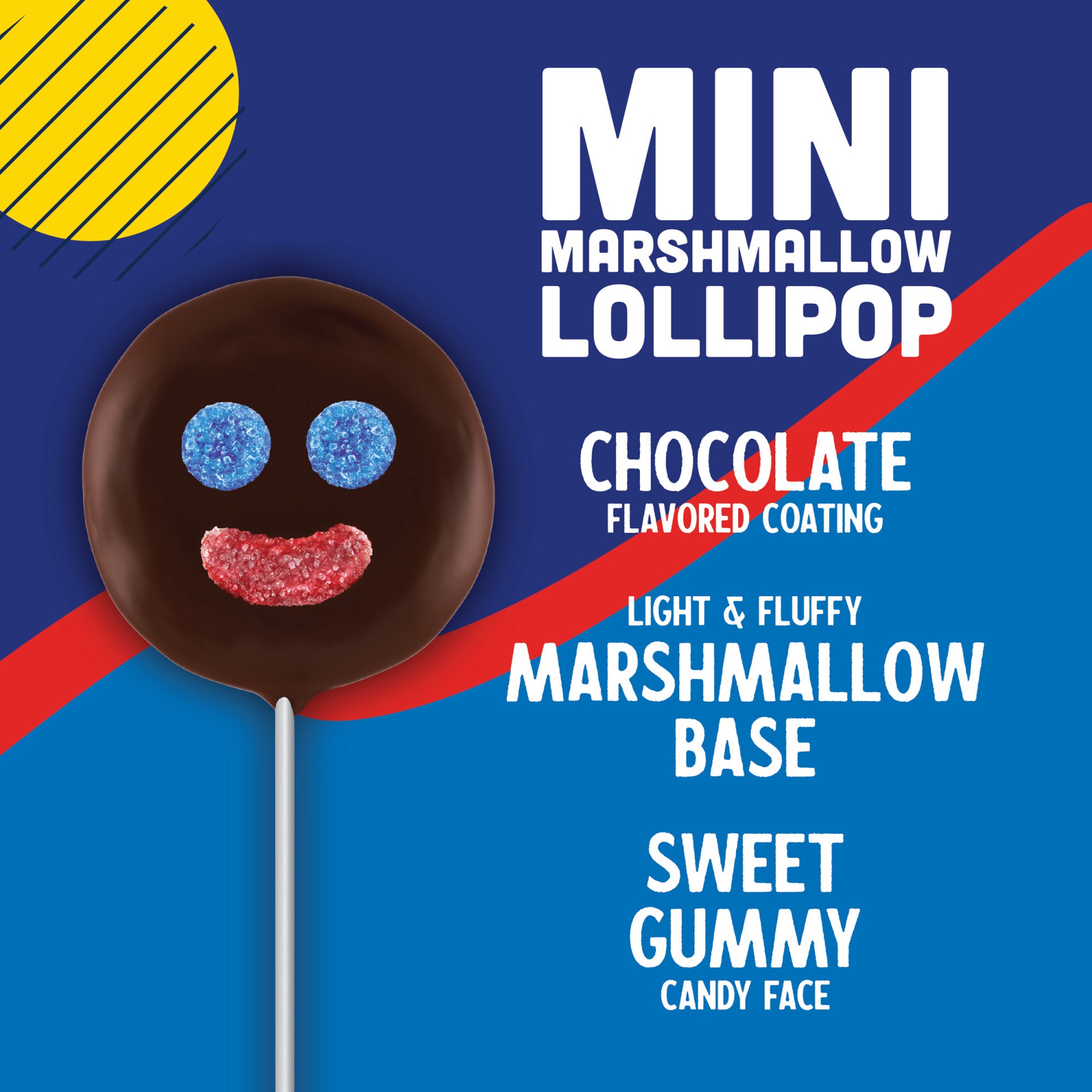 slide 4 of 5, Ricolino Mini Paleta Payaso  Chocolate Marshmallow Lollipop, 3.98 oz