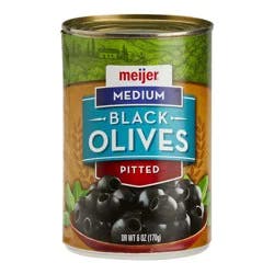 Meijer Medium Black Pitted Ripe Olives