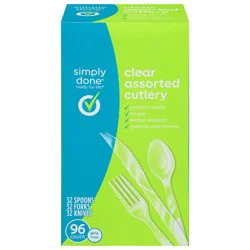 Simply Done Clear Assorted Cutlery 96 ea