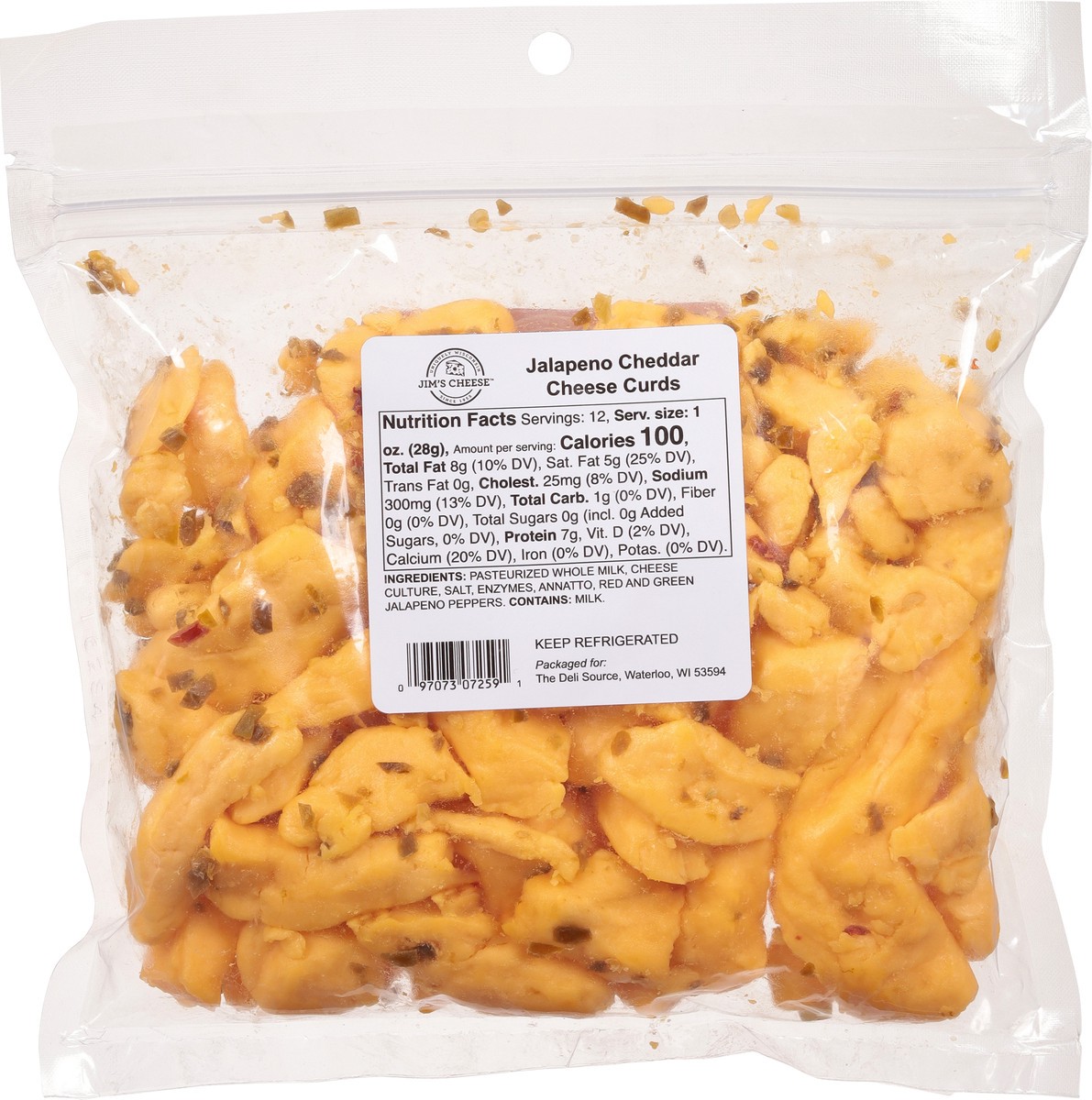 slide 10 of 13, Jim's Cheese Jalapeno Cheddar Cheese Curds 12 oz, 12 oz