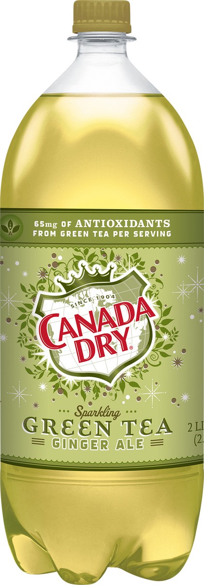 slide 5 of 9, Canada Dry Green Tea Ginger Ale Soda, 2 L bottle, 2 liter