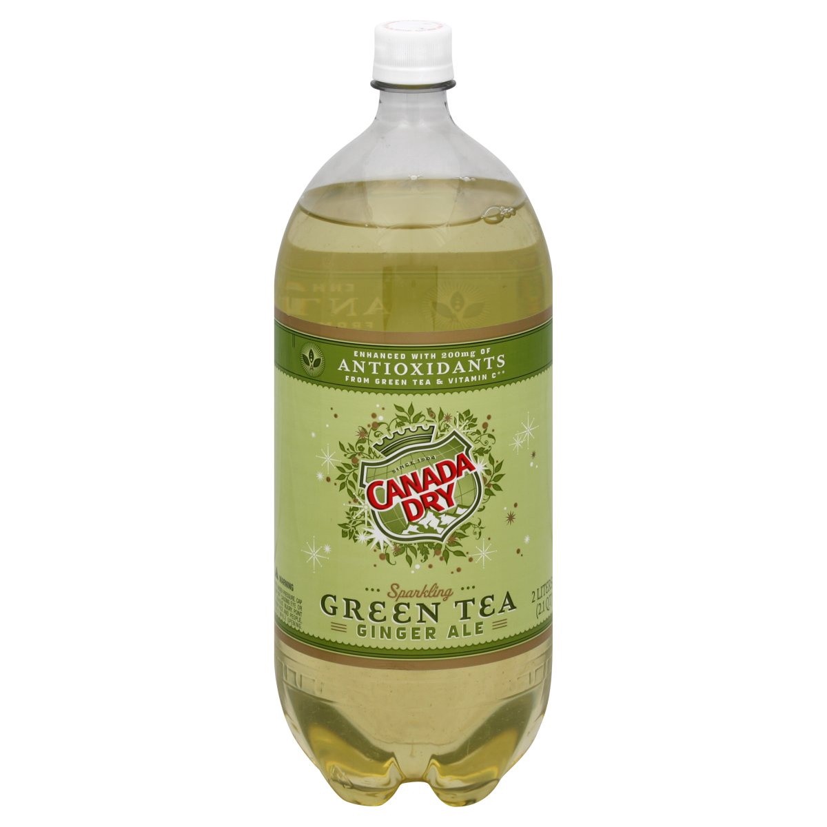 slide 1 of 9, Canada Dry Green Tea Ginger Ale Soda, 2 L bottle, 2 liter