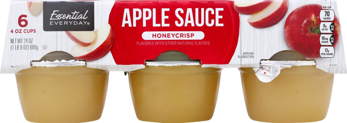 slide 2 of 6, Essential Everyday Apple Sauce, Honeycrisp - 24 oz, 24 oz