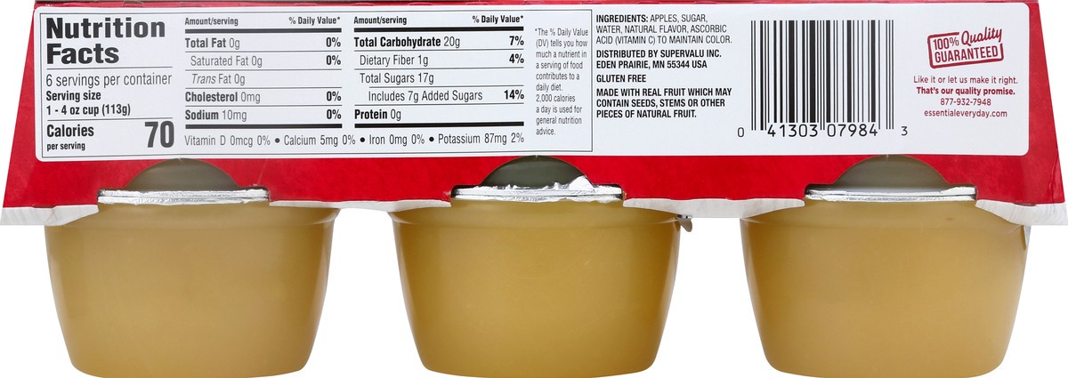 slide 6 of 6, Essential Everyday Apple Sauce, Honeycrisp - 24 oz, 24 oz