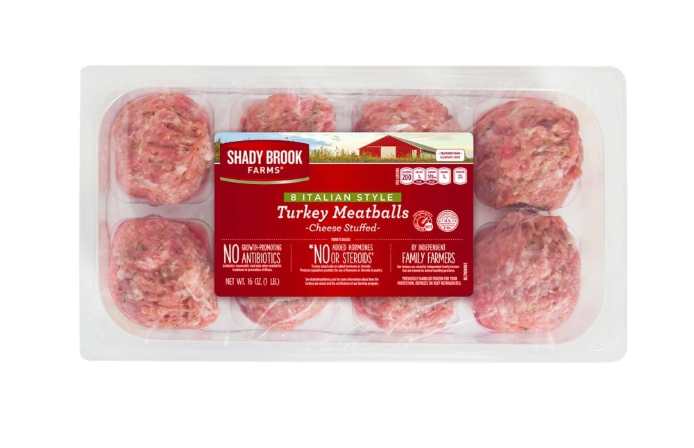 slide 1 of 1, Shady Brook Farms Fresh Cheese Stuffed Turkey Meatballs, 1 lb