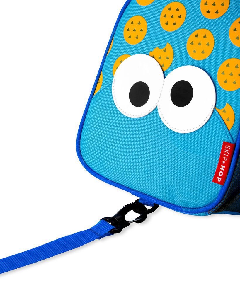 slide 5 of 6, Skiphop Sesame Street Mini Backpack With Safety Harness - Cookie Monster Cookie Monster NS, 1 ct