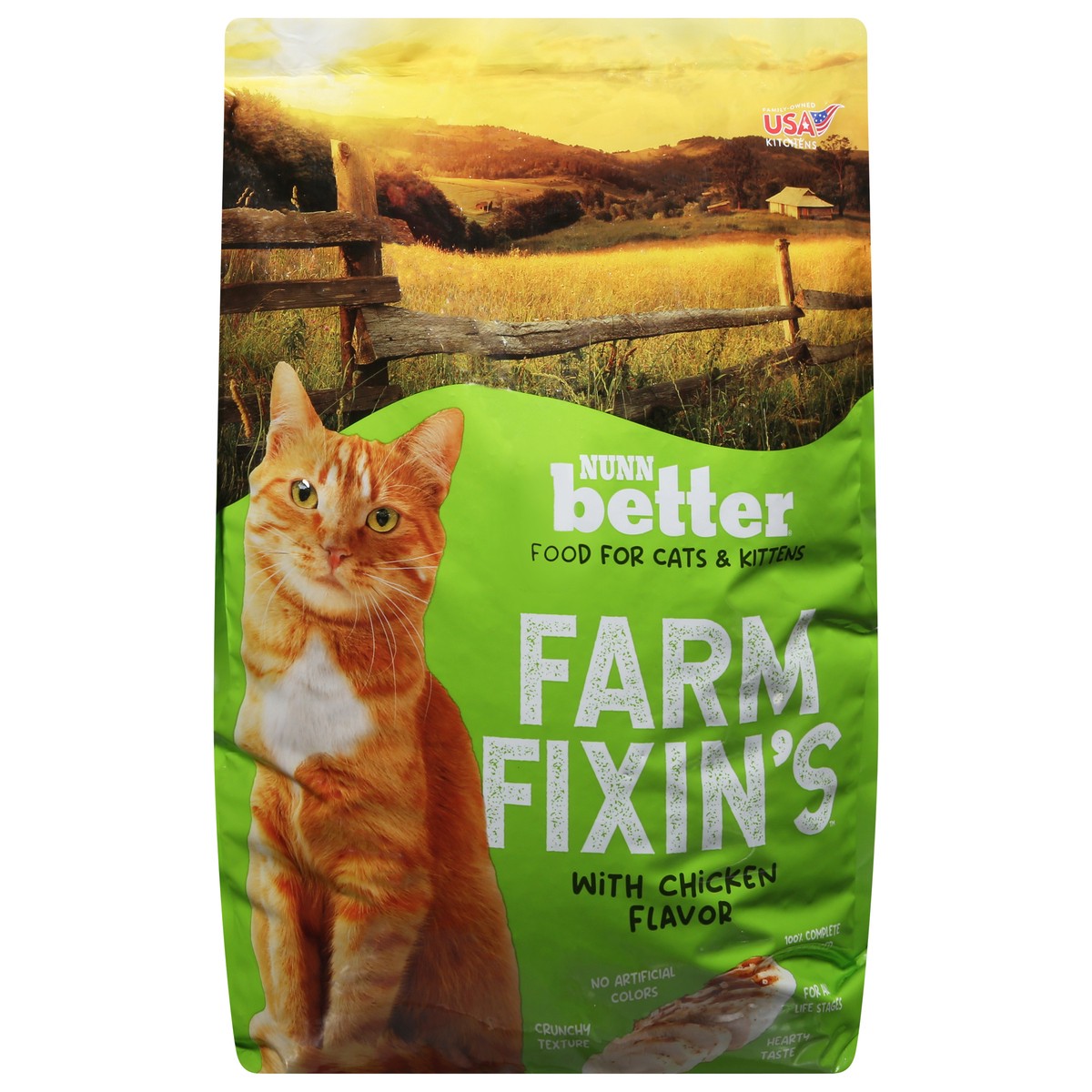 slide 1 of 6, Nunn Better Farm Fixin's with Chicken Flavor Food for Cats & Kittens 13 lb, 13 lb