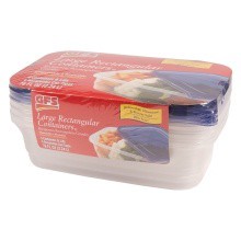 slide 1 of 1, GFS Rectangle Storage Containers with Lid, 4 ct