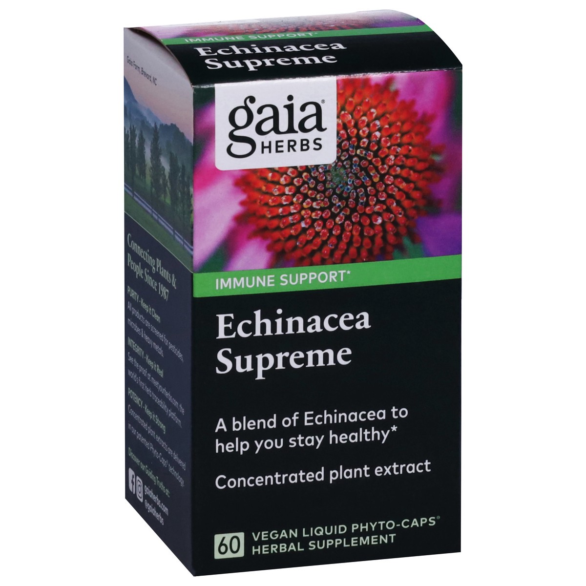slide 5 of 12, Gaia Herbs Immune Support Echinacea Supreme 60 Vegan Liquid Phyto-Caps, 60 ct