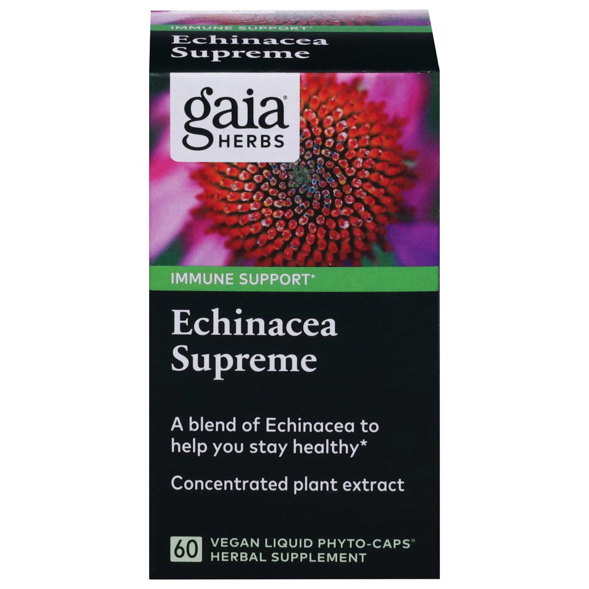 slide 1 of 12, Gaia Herbs Immune Support Echinacea Supreme 60 Vegan Liquid Phyto-Caps, 60 ct